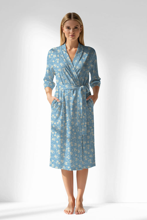Woman Polyviscon SoftAura Dressing Gown - VienettaROTASYON