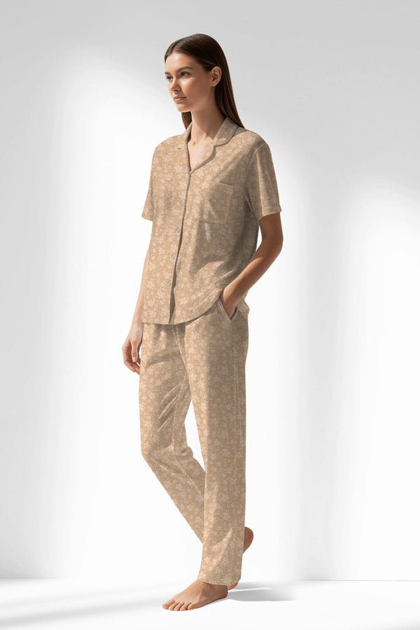 Woman Polyviscon SoftEcho Buttoned Pyjama Set - ROTASYON - Image 2