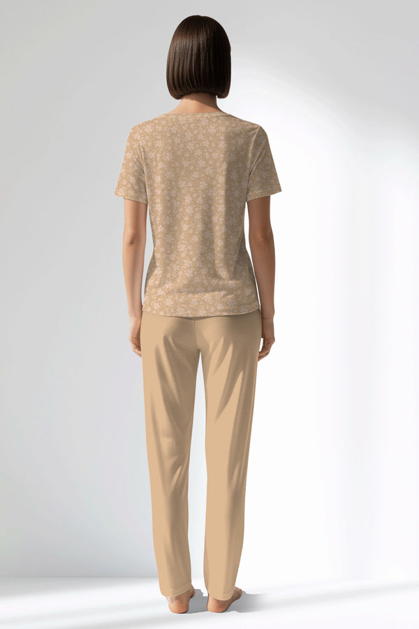 Woman Polyviscon SoftEcho Pocket Detail Pyjama Set - ROTASYON - Image 3