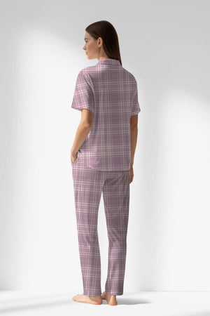 Woman Polyviscon TidyPatch Buttoned Pyjama Set - ROTASYON - Image 3