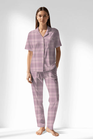 Woman Polyviscon TidyPatch Buttoned Pyjama Set - ROTASYON - Image 1