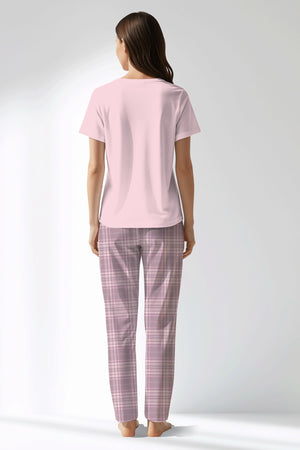 Woman Polyviscon TidyPatch Drop Collar Pyjama Set - METRAJ A.PEMBE - Image 3