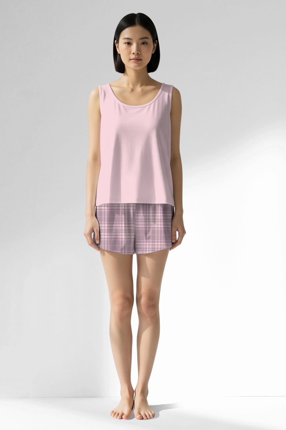 Woman Polyviscon TidyPatch Thick Strap Short Set - METRAJ A.PEMBE - Image 1