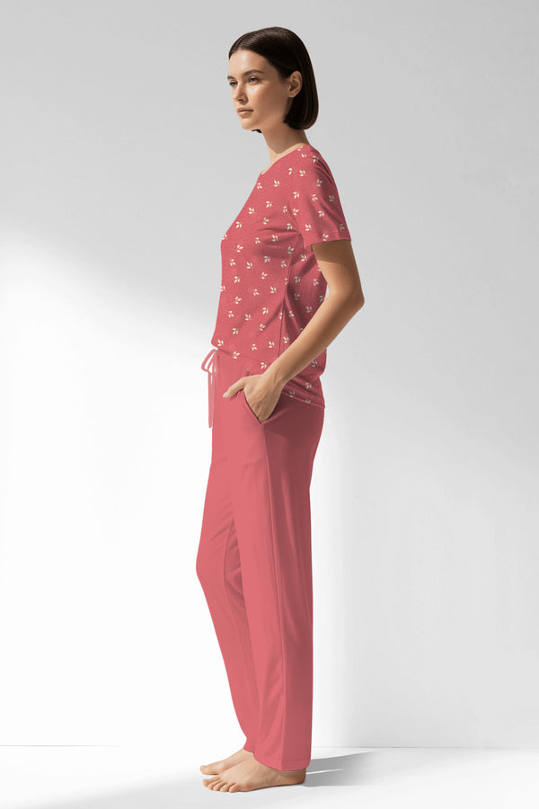 Woman Polyviscon Florentia Pocket Detail Pyjama Set - ROTASYON - Image 2