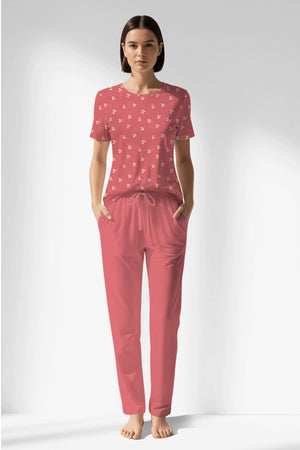 Woman Polyviscon Florentia Pocket Detail Pyjama Set - ROTASYON - Image 1