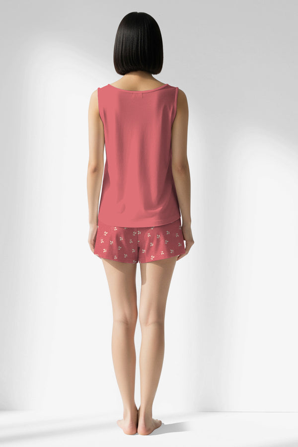 Woman Polyviscon Florentia Thick Strap Short Set - 17-1641 - Image 3