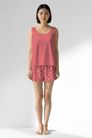 Woman Polyviscon Florentia Thick Strap Short Set - 17-1641 - Image 1