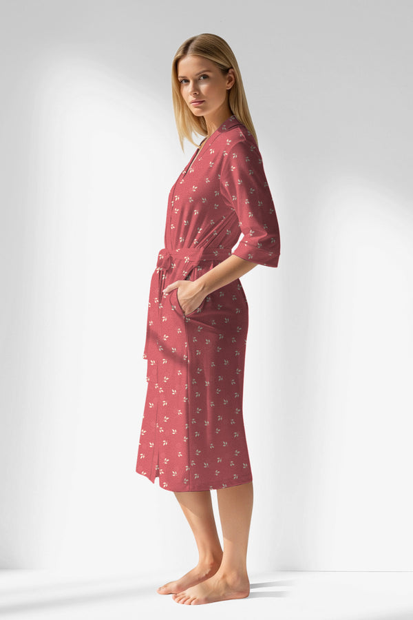Woman Polyviscon Florentia Dressing Gown - ROTASYON - Image 2