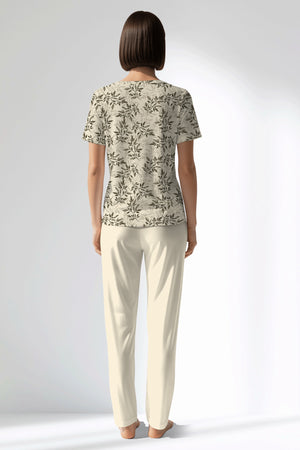 Woman Polyviscon DuskFlora Pocket Detail Pyjama Set - ROTASYON - Image 3