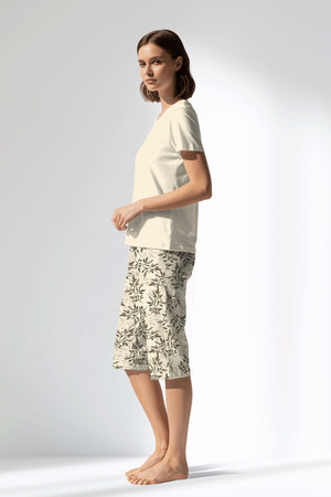 Woman Polyviscon DuskFlora Capri Set - METRAJ ZEMIN - Image 2