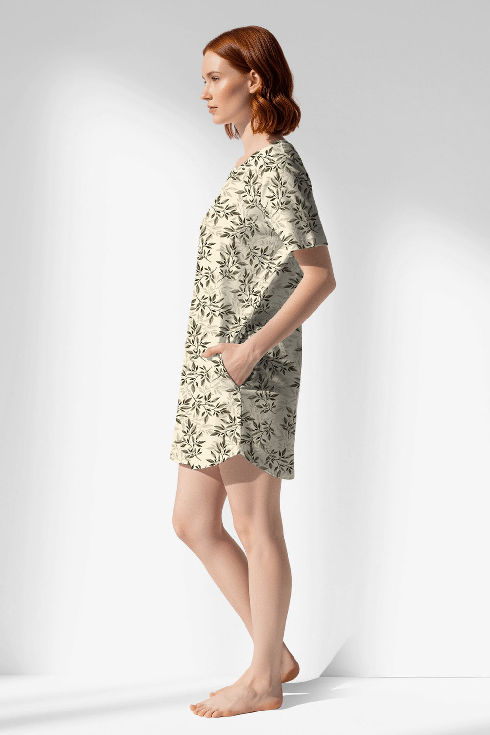 Woman Polyviscon DuskFlora Pocket Detail Tunic - ROTASYON - Image 1