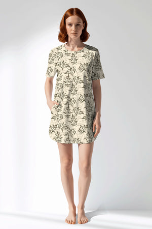 Woman Polyviscon DuskFlora Pocket Detail Tunic - ROTASYON - Image 1