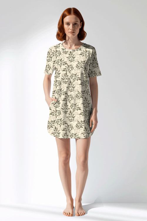 Woman Polyviscon DuskFlora Pocket Detail Tunic - ROTASYON - Image 1