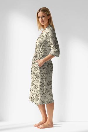 Woman Polyviscon DuskFlora Dressing Gown - ROTASYON - Image 2