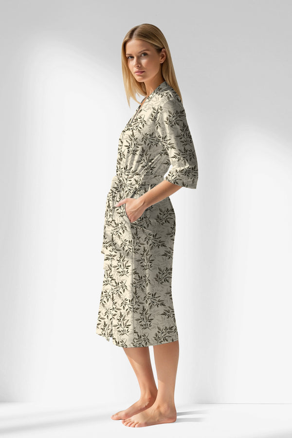 Woman Polyviscon DuskFlora Dressing Gown - ROTASYON - Image 2
