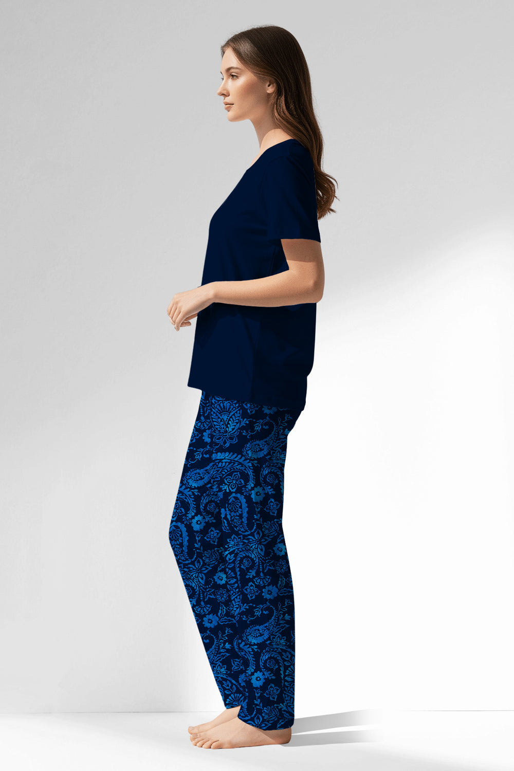 Woman Polyviscon Petarel Pyjama Set - METRAJ ZEMIN - Image 1