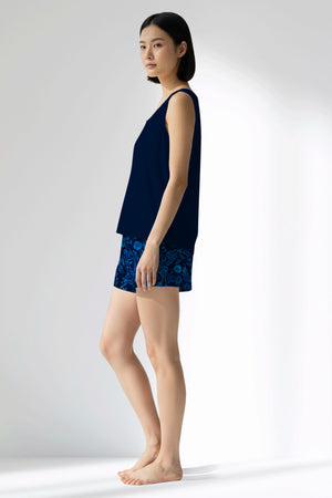 Woman Polyviscon Petarel Thick Strap Short Set - METRAJ ZEMIN - Image 2