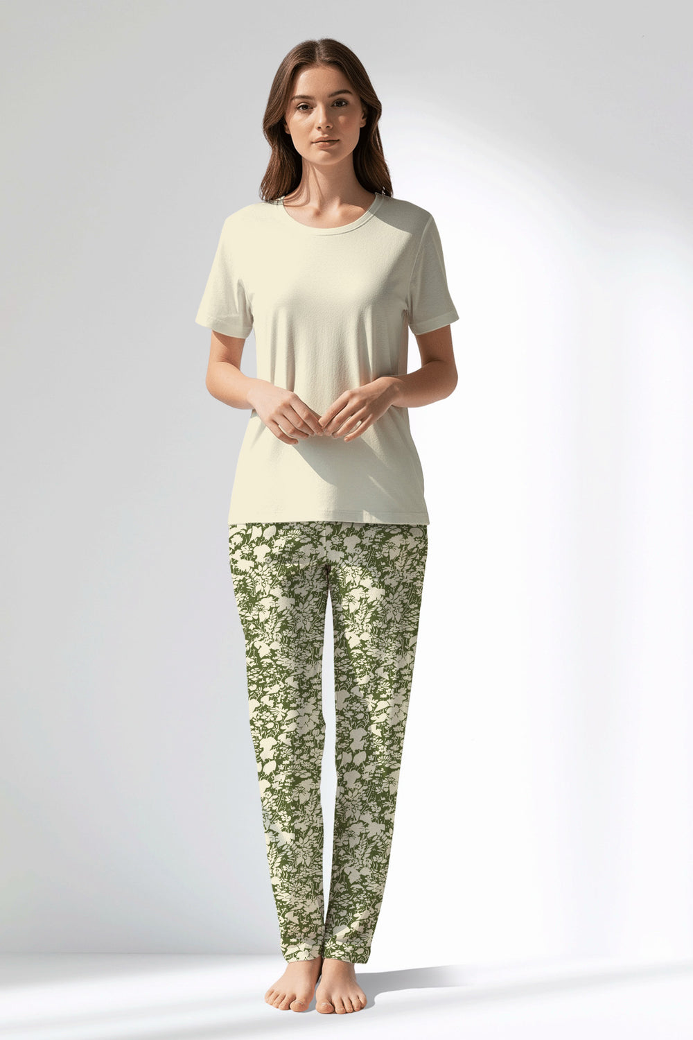 Woman Polyviscon GreenHalo Pyjama Set - 11-0107 - Image 1