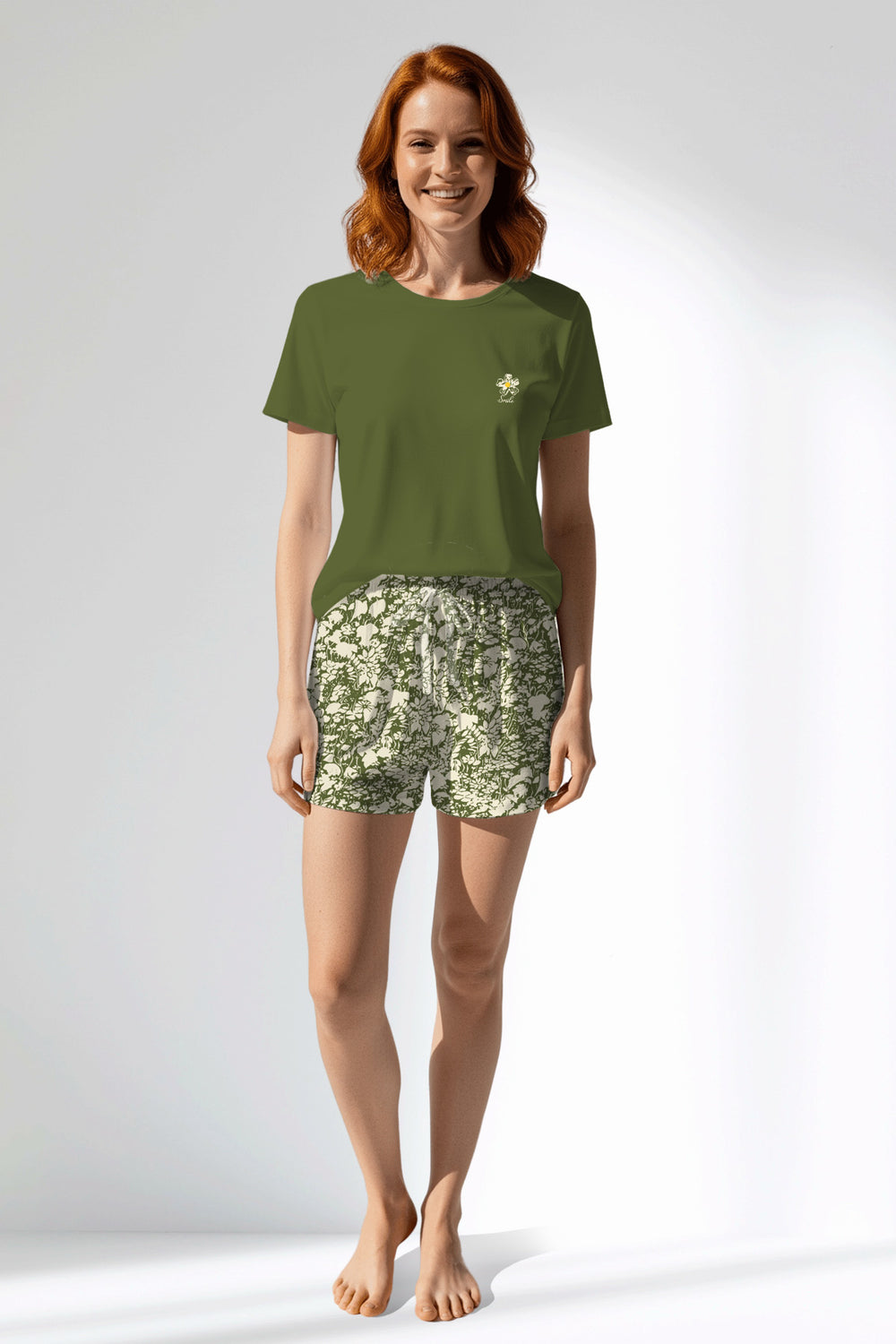 Woman Polyviscon GreenHalo Short Set - 11-0107 - Image 1