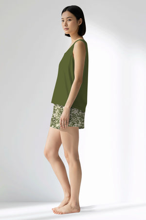 Woman Polyviscon GreenHalo Thick Strap Short Set - B-18-0328 - Image 2