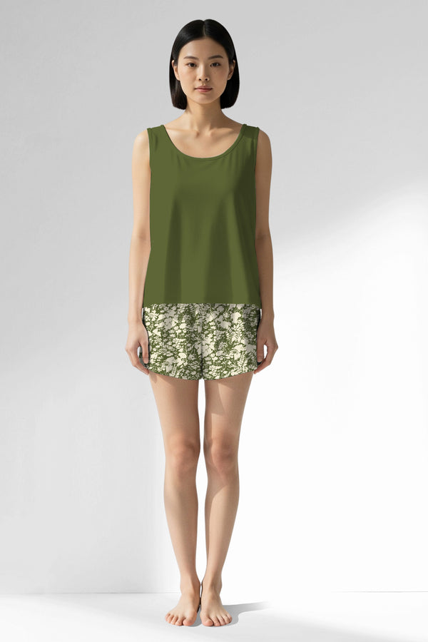 Woman Polyviscon GreenHalo Thick Strap Short Set - B-18-0328 - Image 1