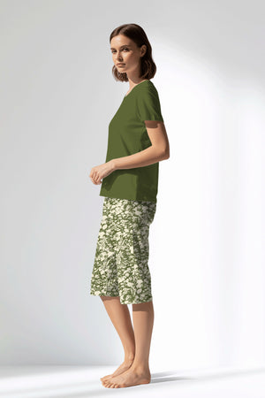 Woman Polyviscon GreenHalo Capri Set - B-18-0328 - Image 1