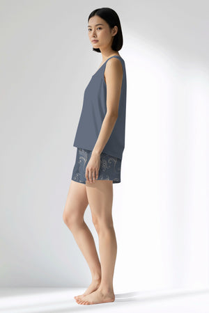 Woman Polyviscon Liliora Thick Strap Short Set - B-15-3915 - Image 1