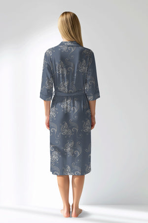 Woman Polyviscon Liliora Dressing Gown - ROTASYON - Image 3