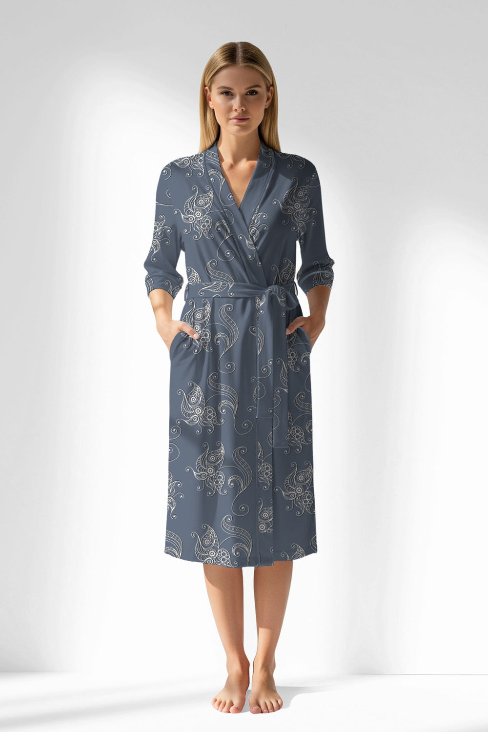 Woman Polyviscon Liliora Dressing Gown - ROTASYON - Image 1