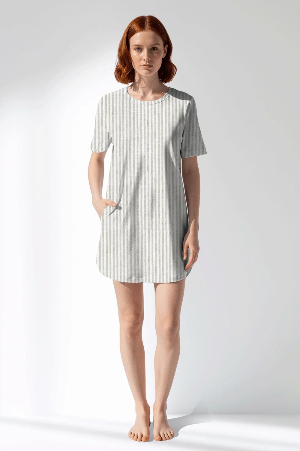 Woman Polyviscon InkWave Pocket Detail Tunic - ROTASYON - Image 1