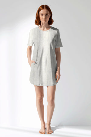 Woman Polyviscon InkWave Pocket Detail Tunic - ROTASYON - Image 1