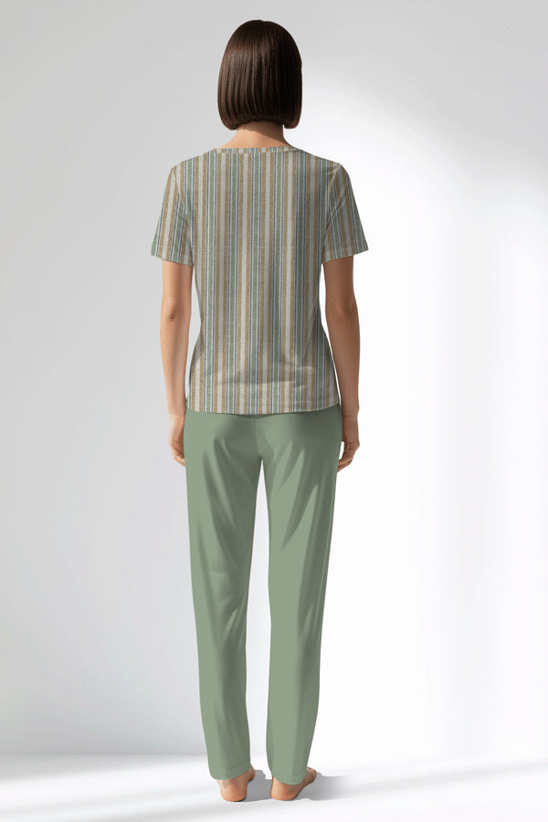 Woman Polyviscon LineFlow Pocket Detail Pyjama Set - ROTASYON - Image 3