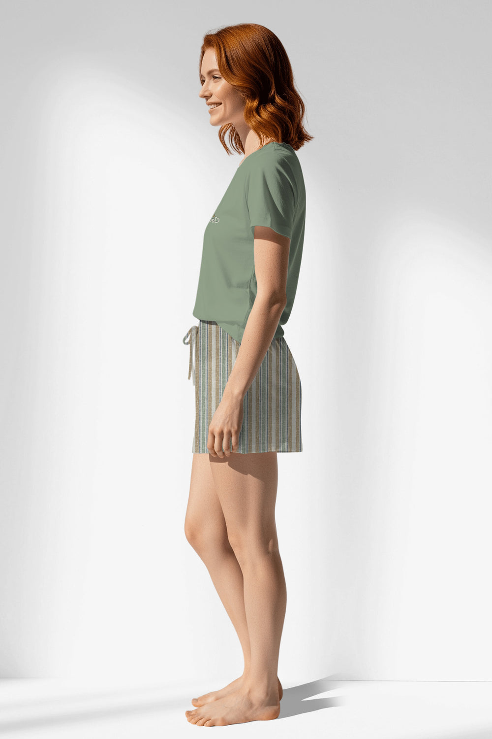 Woman Polyviscon LineFlow Short Set - METRAJ YEŞİL - Image 1