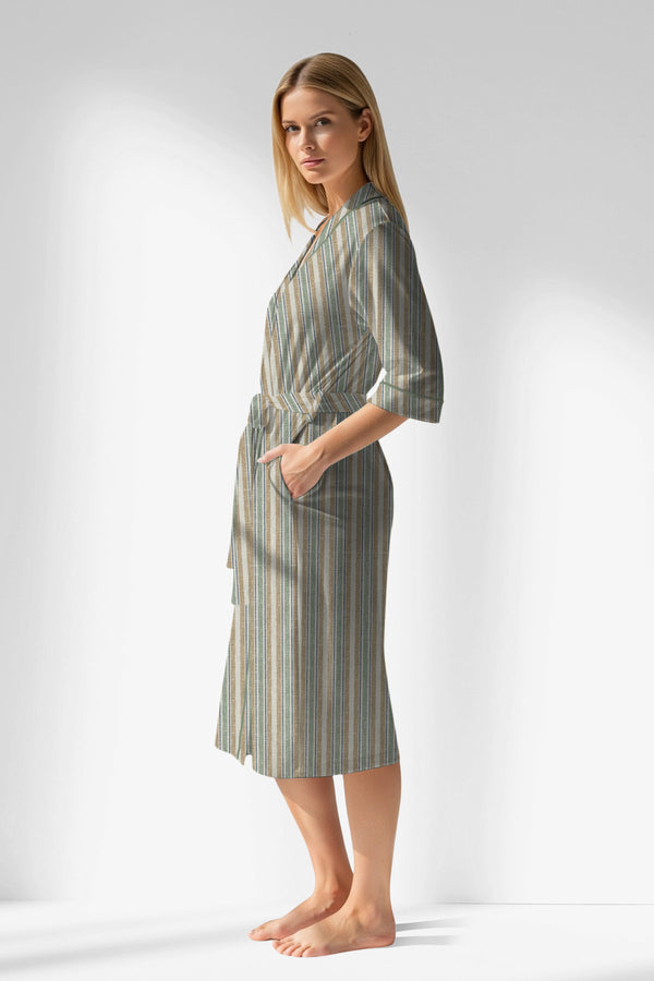 Woman Polyviscon LineFlow Dressing Gown - ROTASYON - Image 2