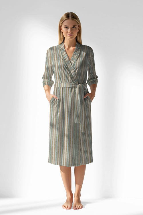 Woman Polyviscon LineFlow Dressing Gown - ROTASYON - Image 1
