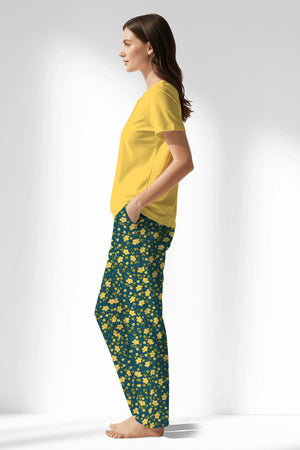 Woman Polyviscon Sunrise Drop Collar Pyjama Set - B-13-0850 - Image 2