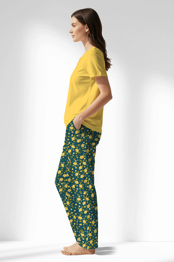 Woman Polyviscon Sunrise Drop Collar Pyjama Set - B-13-0850 - Image 2