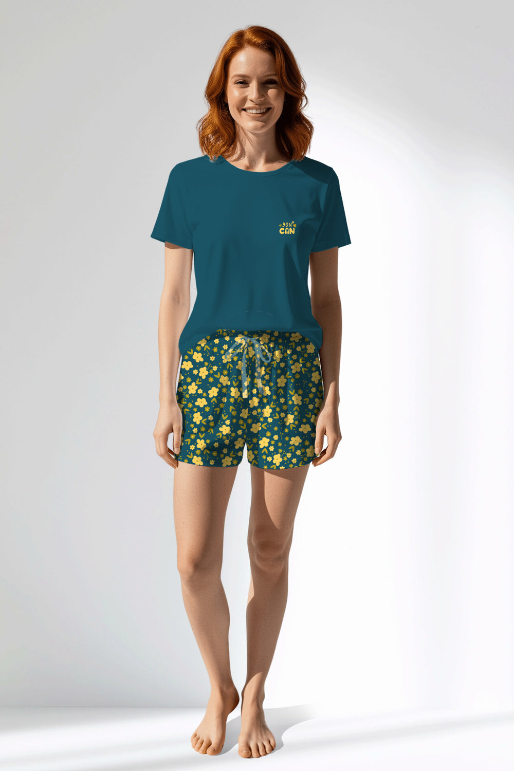 Woman Polyviscon Sunrise Short Set - 19-4526 - Image 1