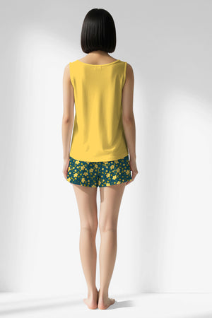 Woman Polyviscon Sunrise Thick Strap Short Set - B-13-0850 - Image 3
