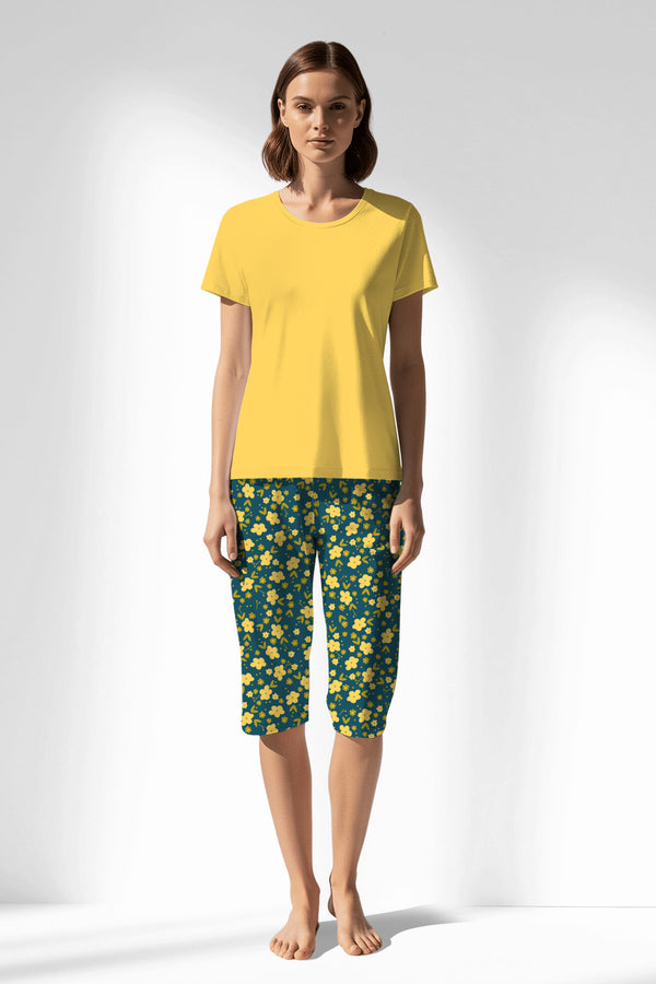 Woman Polyviscon Sunrise Capri Set - B-13-0850 - Image 3