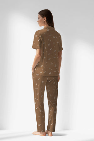 Woman Polyviscon Arlisse Buttoned Pyjama Set - ROTASYON - Image 3