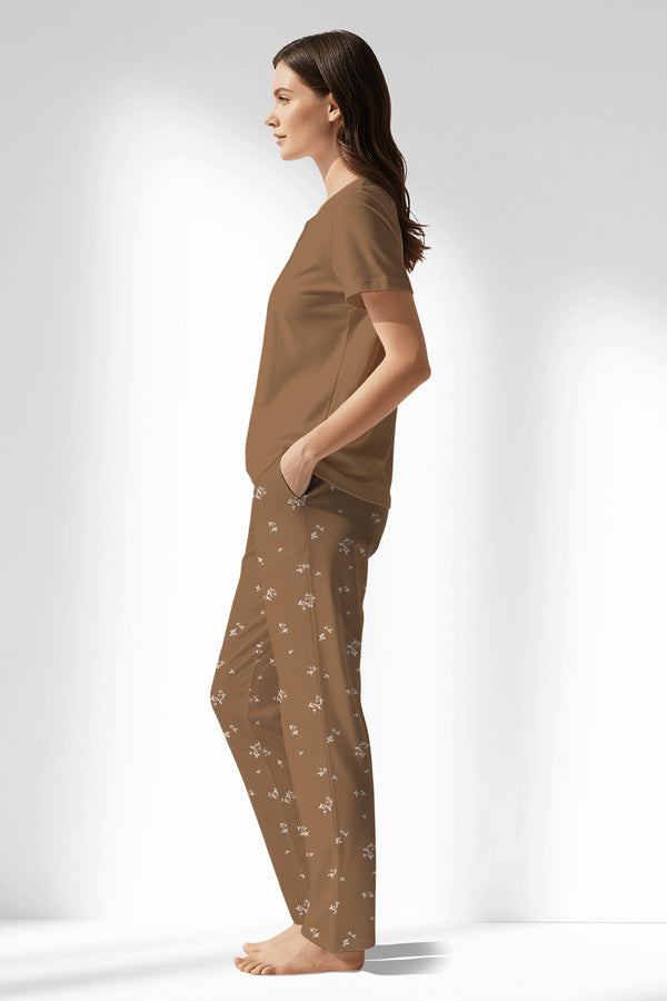 Woman Polyviscon Arlisse Drop Collar Pyjama Set - 17-1327 - Image 2