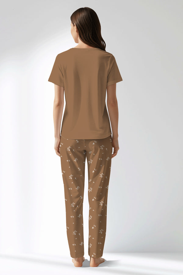 Woman Polyviscon Arlisse Drop Collar Pyjama Set - 17-1327 - Image 3