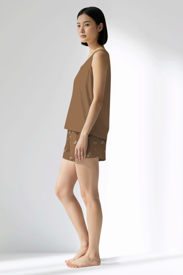 Woman Polyviscon Arlisse Thick Strap Short Set - B-13-0850 - Image 1