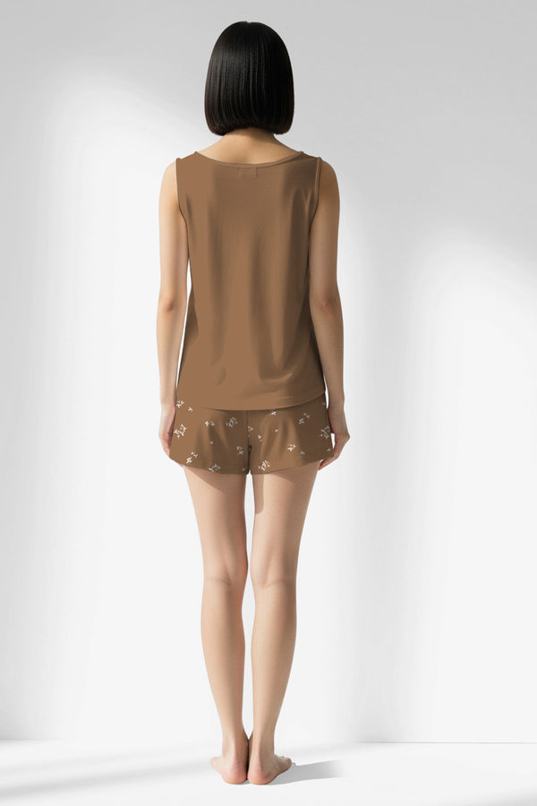 Woman Polyviscon Arlisse Thick Strap Short Set - B-13-0850 - Image 2