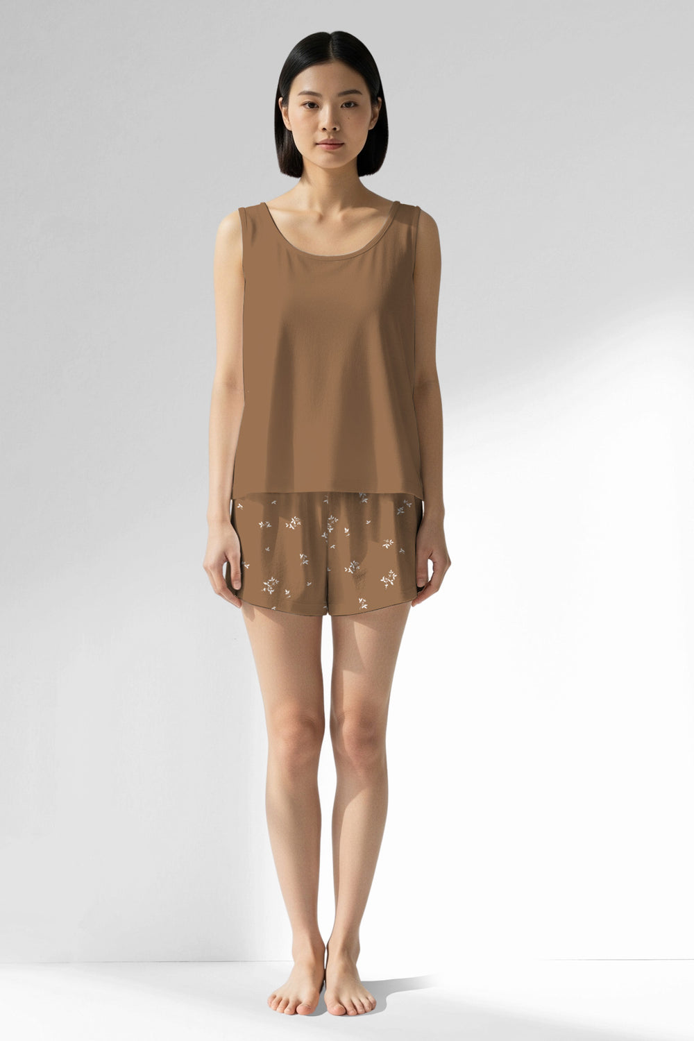 Woman Polyviscon Arlisse Thick Strap Short Set - 17-1327 - Image 1