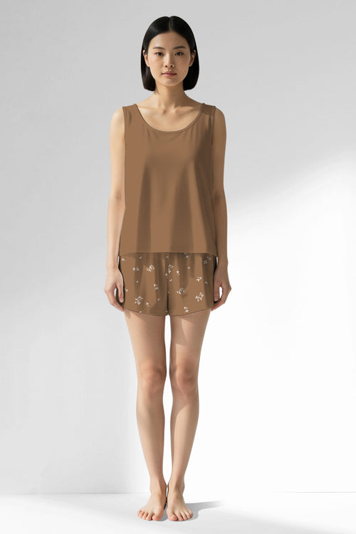 Woman Polyviscon Arlisse Thick Strap Short Set - 17-1327 - Image 1