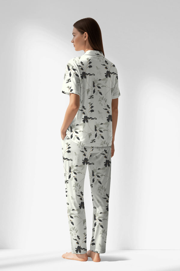 Woman Polyviscon Armonelle Buttoned Pyjama Set - ROTASYON - Image 3