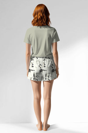 Woman Polyviscon Armonelle Short Set - METRAJ ZEMIN - Image 3