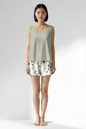 Woman Polyviscon Armonelle Thick Strap Short Set - METRAJ ZEMIN - Image 1